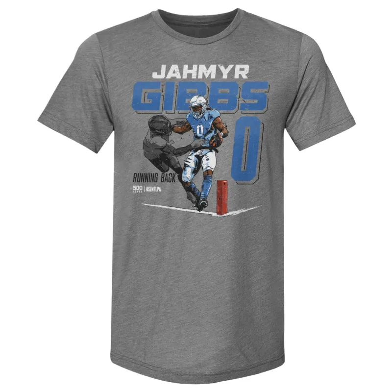 Jahmyr Gibbs Detroit Stiff Arm WHT sold by 500 Level