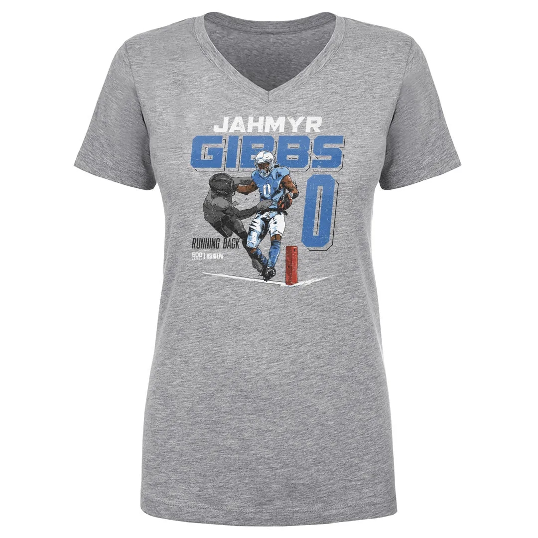 Jahmyr Gibbs Detroit Stiff Arm WHT sold by 500 Level