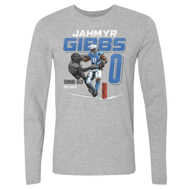 Jahmyr Gibbs Detroit Stiff Arm WHT sold by 500 Level