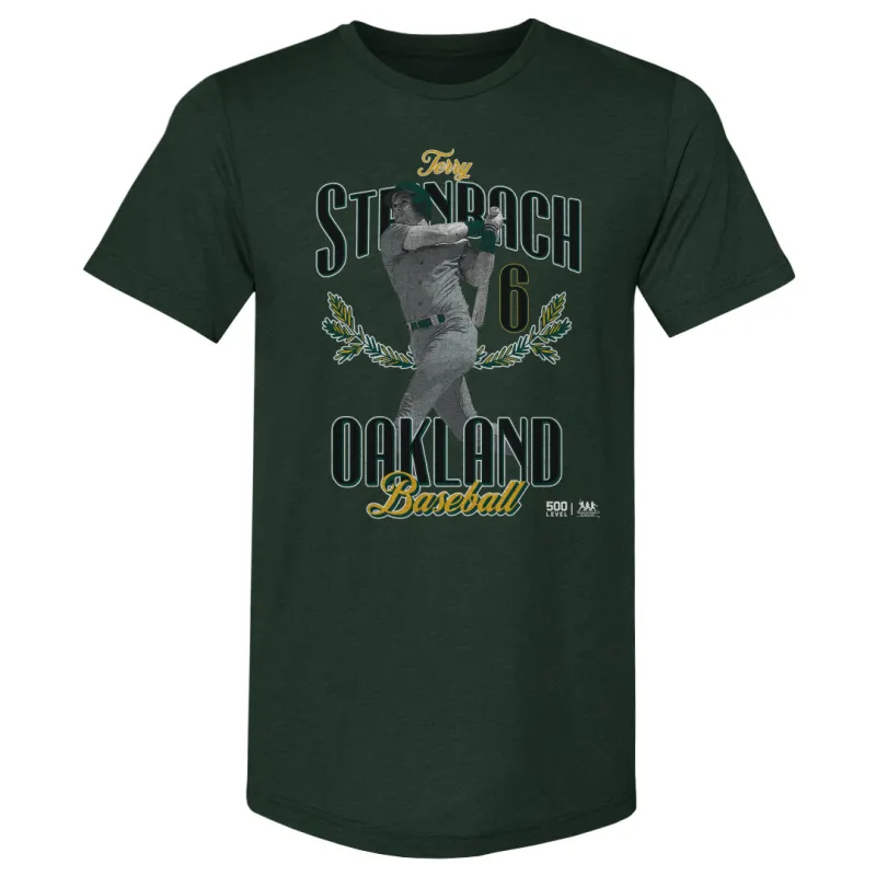 Terry Steinbach Oakland Name Number WHT sold by 500 Level