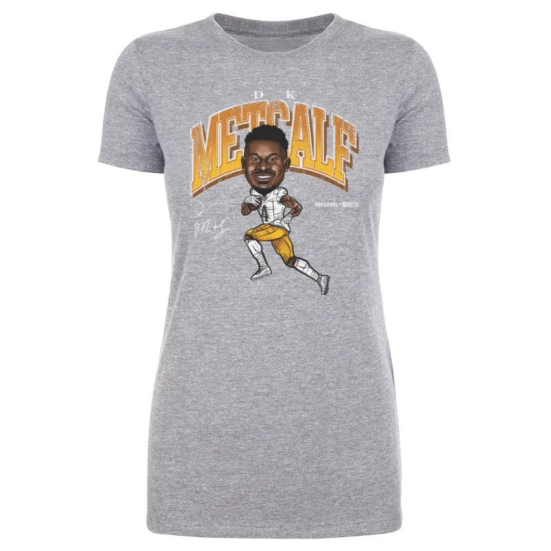 DK Metcalf Pittsburgh Cartoon WHT sold by 500 Level