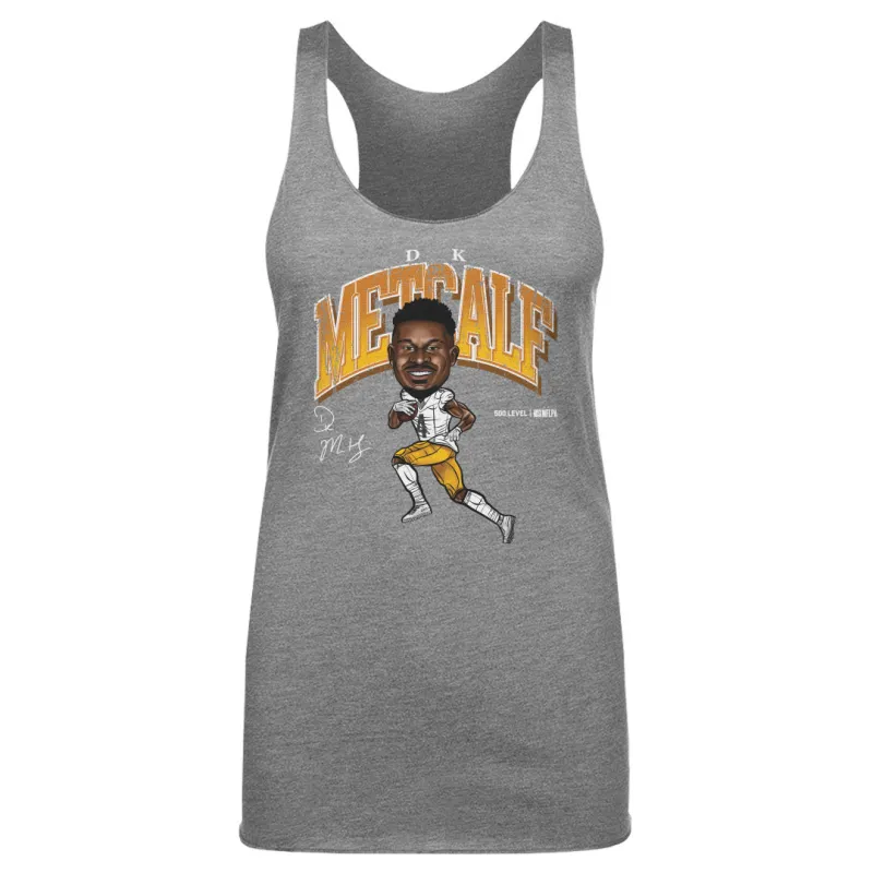 DK Metcalf Pittsburgh Cartoon WHT sold by 500 Level