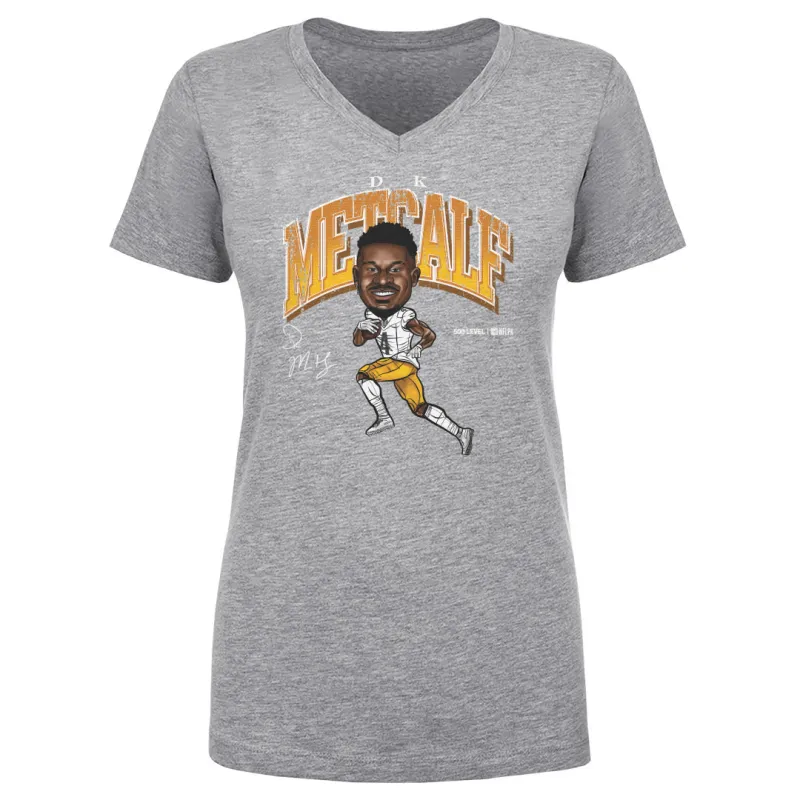 DK Metcalf Pittsburgh Cartoon WHT sold by 500 Level