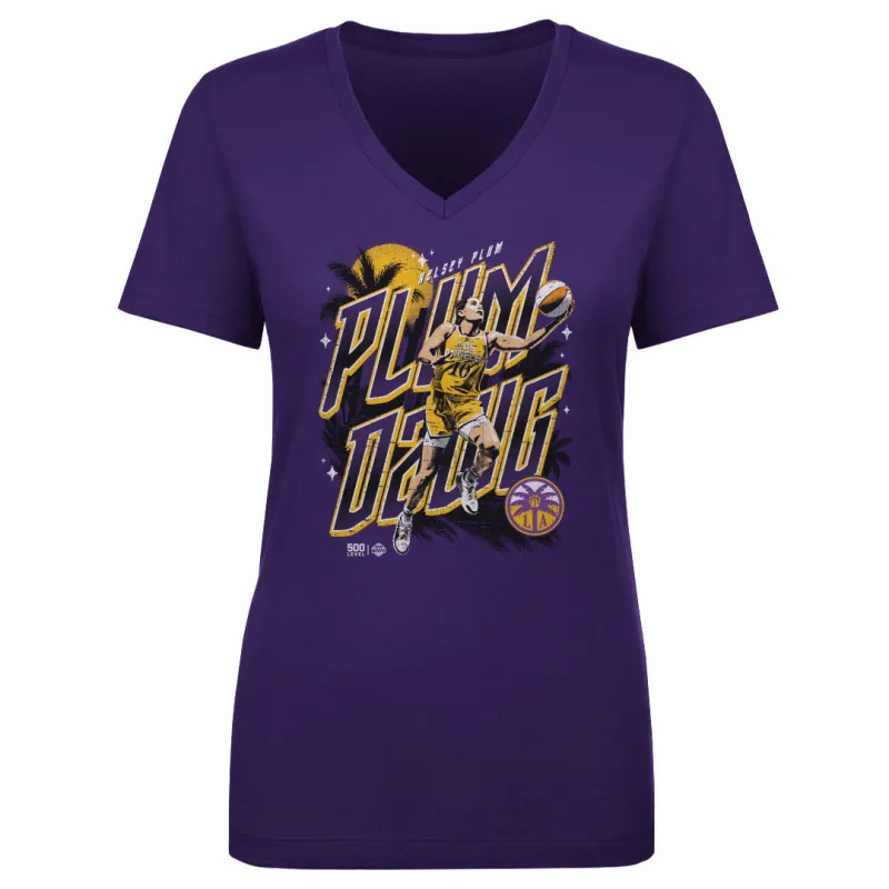 Kelsey Plum Los Angeles Sparks Plum Dawg WHT sold by 500 Level