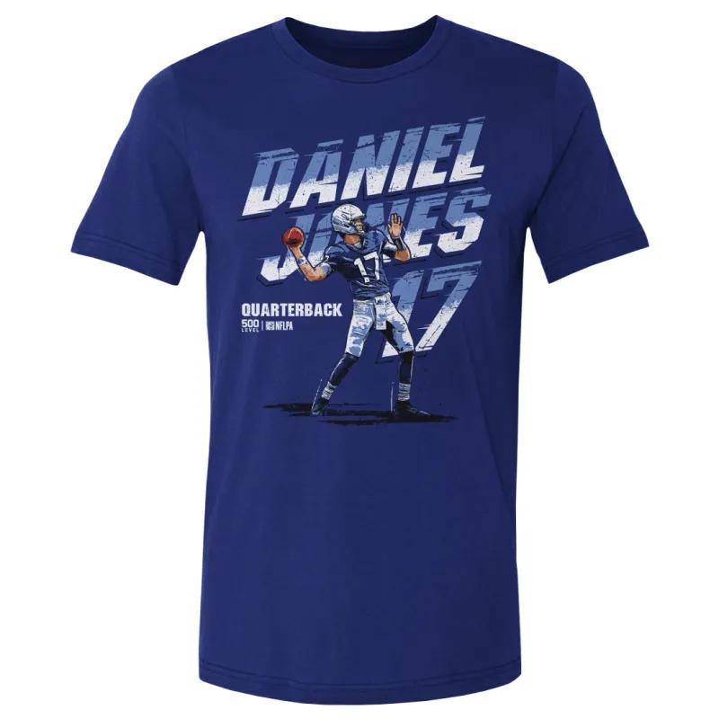 Daniel Jones Indianapolis Name Number WHT sold by 500 Level
