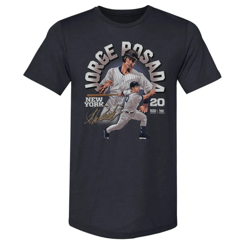 Jorge Posada New York Y Name Arc WHT sold by 500 Level