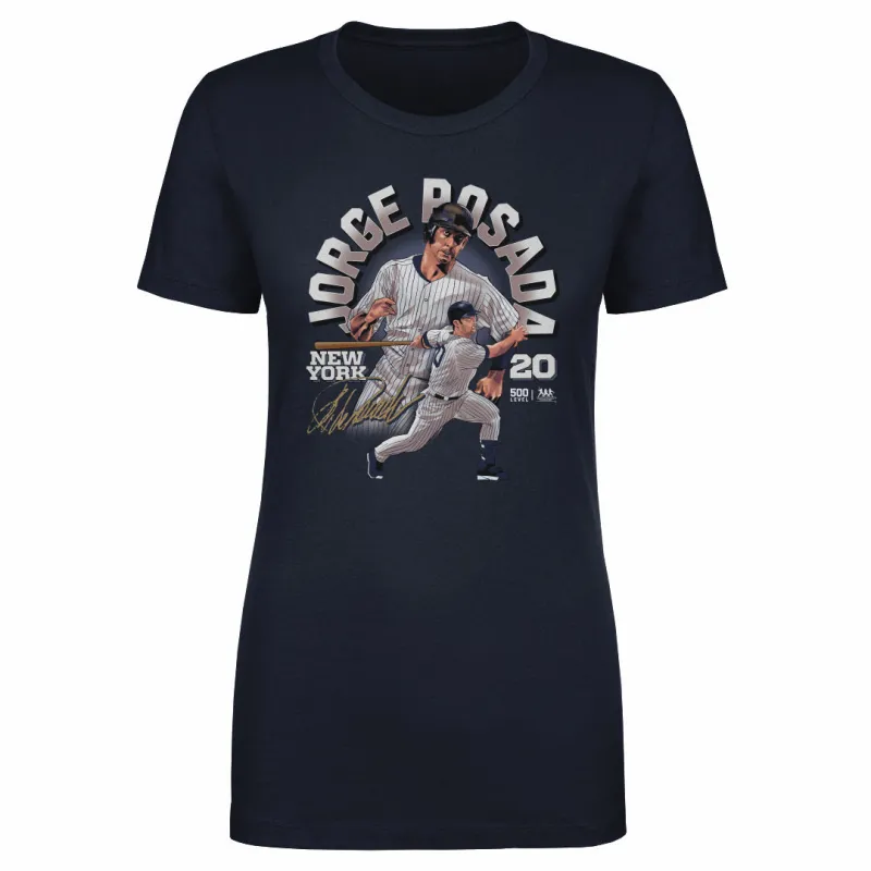 Jorge Posada New York Y Name Arc WHT sold by 500 Level