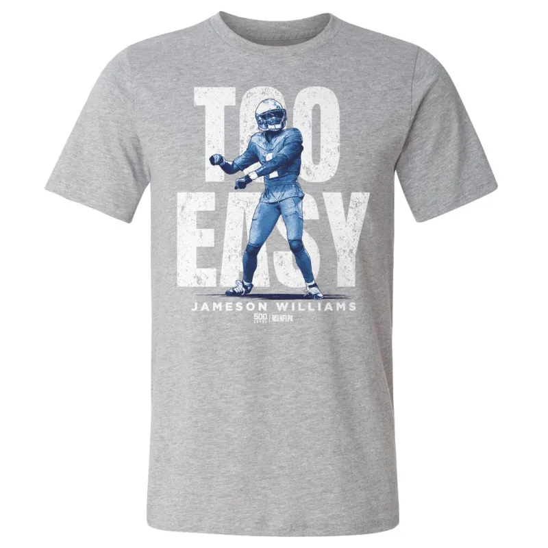 Jameson Williams Detroit Too Easy WHT sold by 500 Level