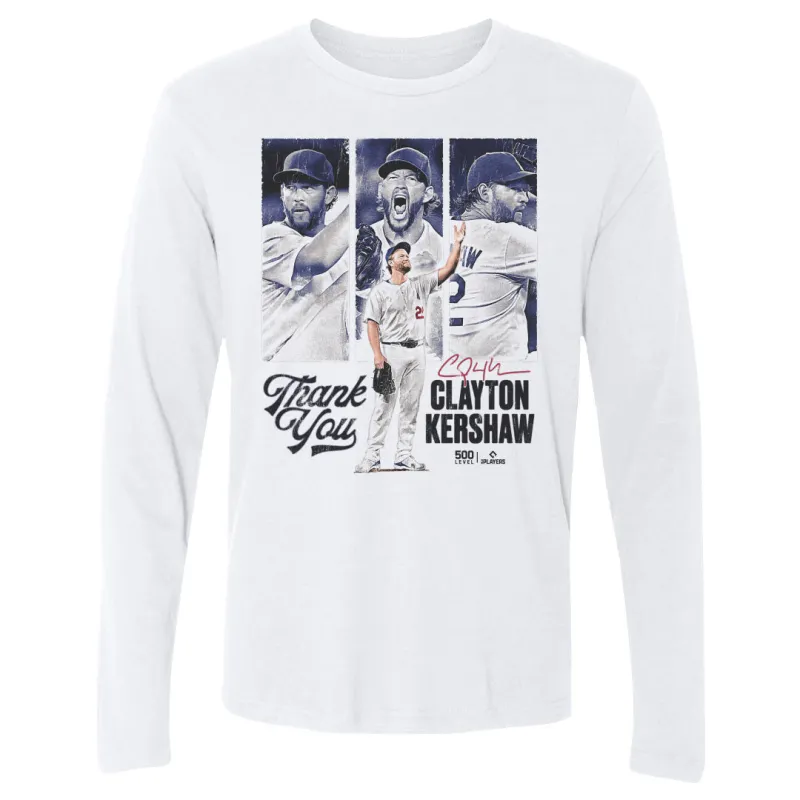 Clayton Kershaw Los Angeles D Thank You sold by 500 Level