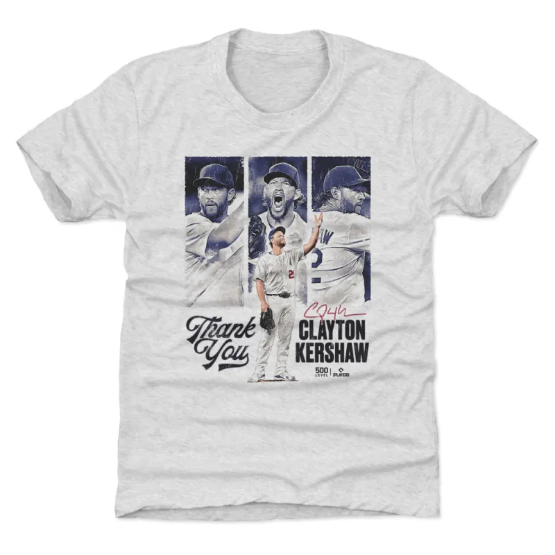 Clayton Kershaw Los Angeles D Thank You sold by 500 Level
