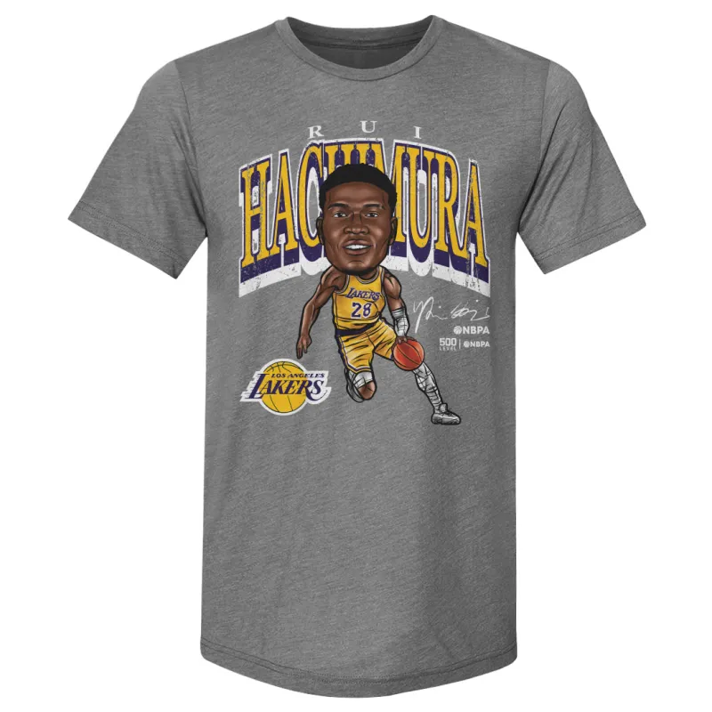 Rui Hachimura Los Angeles Lakers Cartoon WHT sold by 500 Level