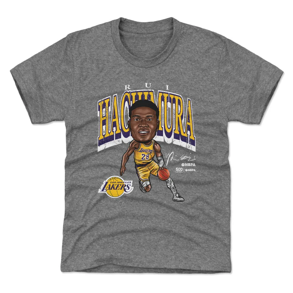Rui Hachimura Los Angeles Lakers Cartoon WHT sold by 500 Level