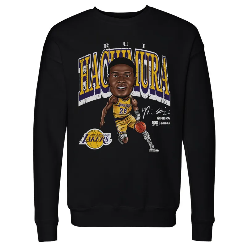 Rui Hachimura Los Angeles Lakers Cartoon WHT sold by 500 Level