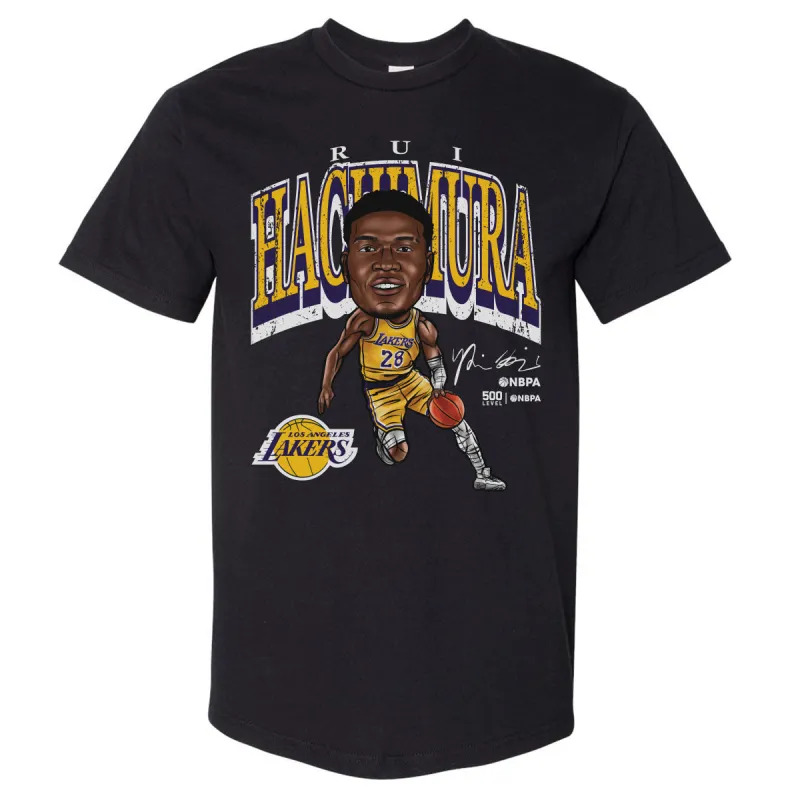 Rui Hachimura Los Angeles Lakers Cartoon WHT sold by 500 Level