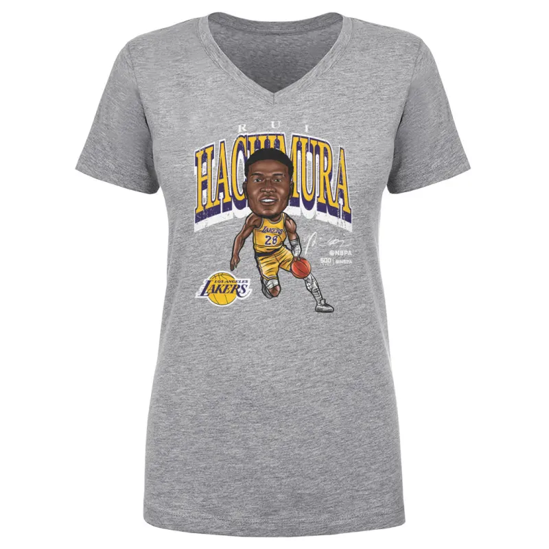 Rui Hachimura Los Angeles Lakers Cartoon WHT sold by 500 Level