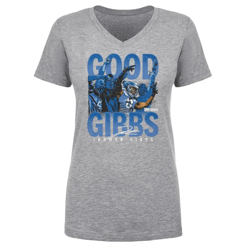 Jahmyr Gibbs Detroit Crowd Celebration WHT sold by 500 Level
