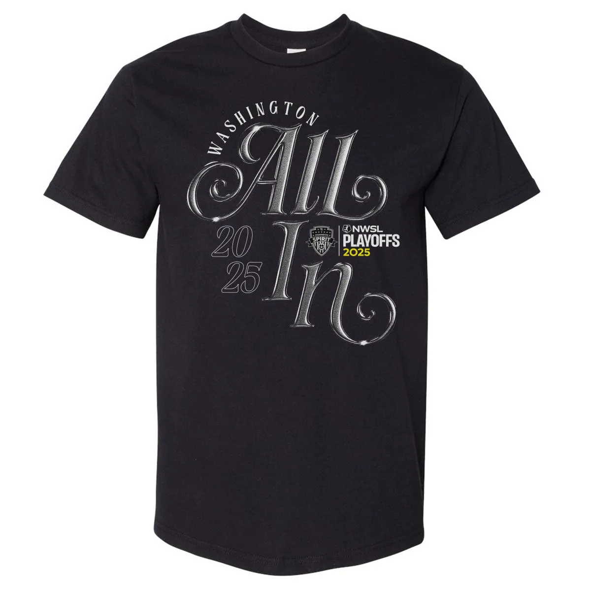 Washington Spirit NWSL Playoff All In 2025 WHT sold by 500 Level