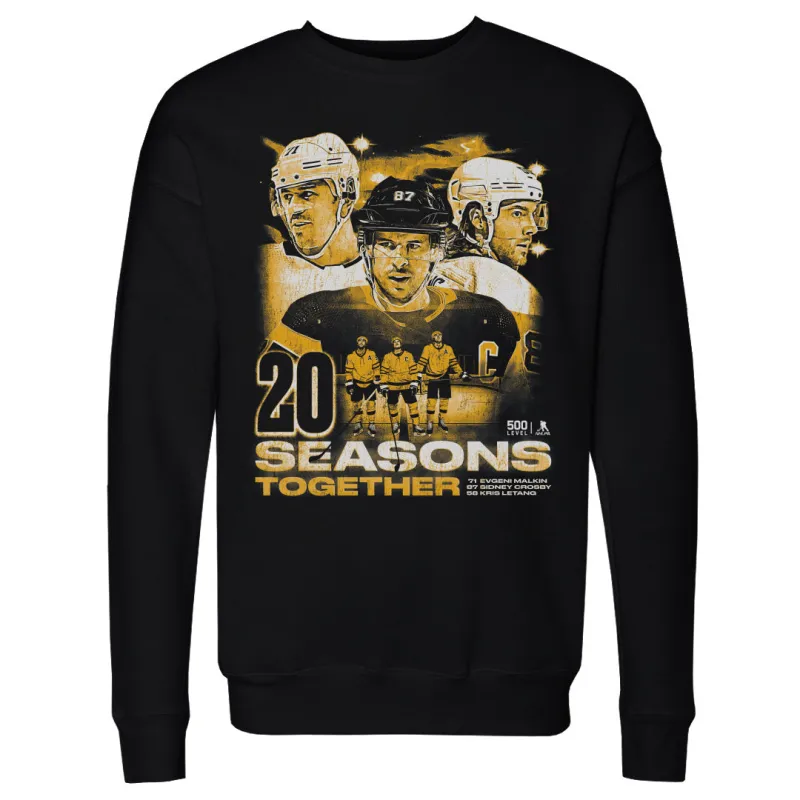 Sidney Crosby Kris Letang & Evgeni Malkin Pittsburgh 20 Seasons WHT sold by 500 Level