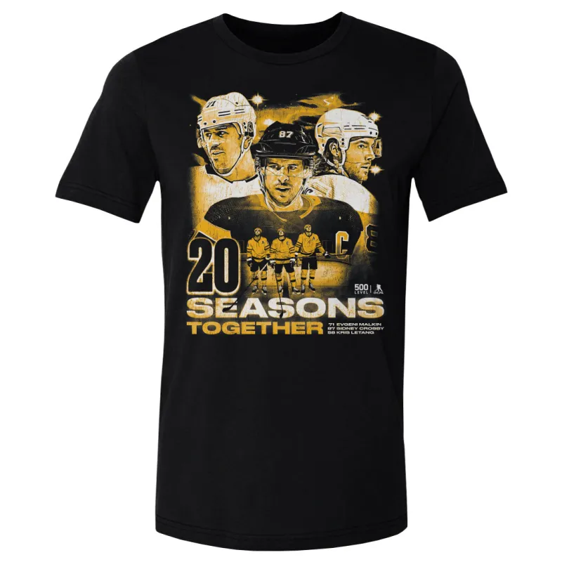 Sidney Crosby Kris Letang & Evgeni Malkin Pittsburgh 20 Seasons WHT sold by 500 Level