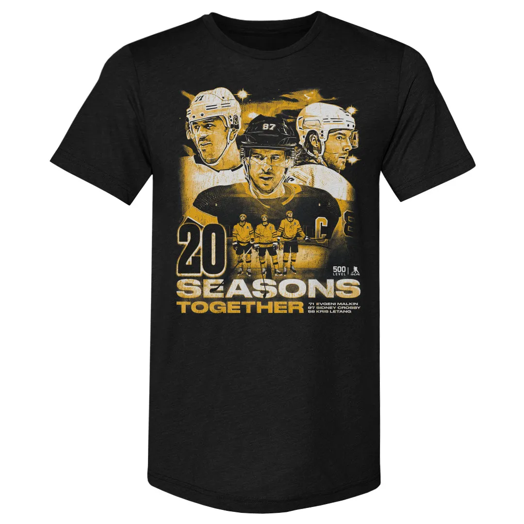 Sidney Crosby Kris Letang & Evgeni Malkin Pittsburgh 20 Seasons WHT sold by 500 Level