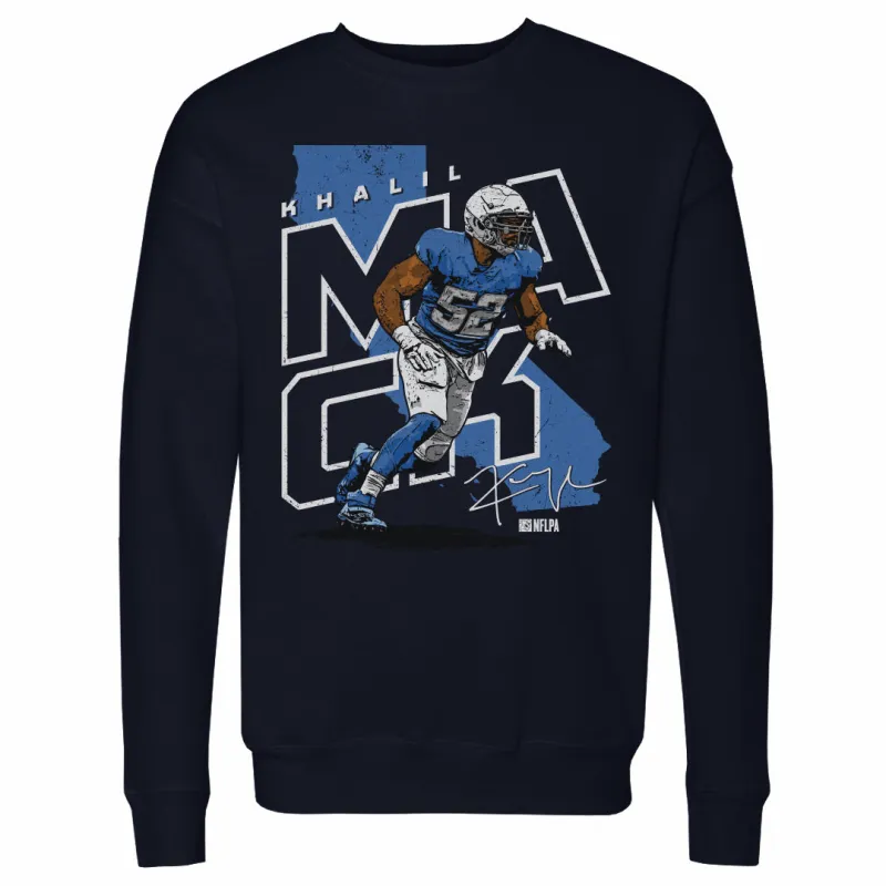 Khalil Mack Los Angeles C Player Map WHT sold by 500 Level