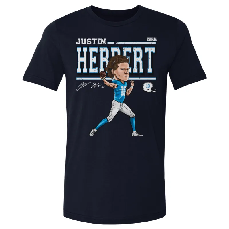 Justin Herbert Cartoon WHT sold by 500 Level