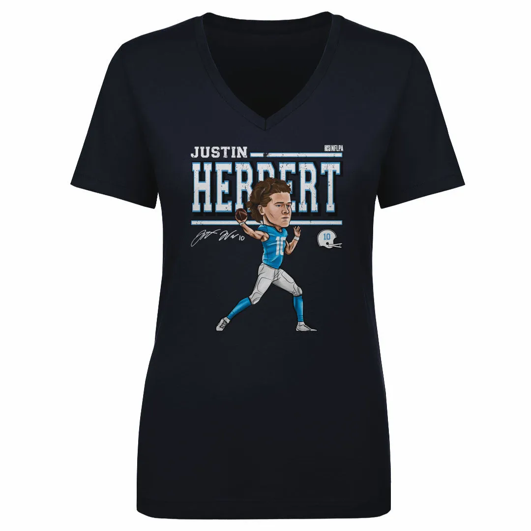 Justin Herbert Cartoon WHT sold by 500 Level