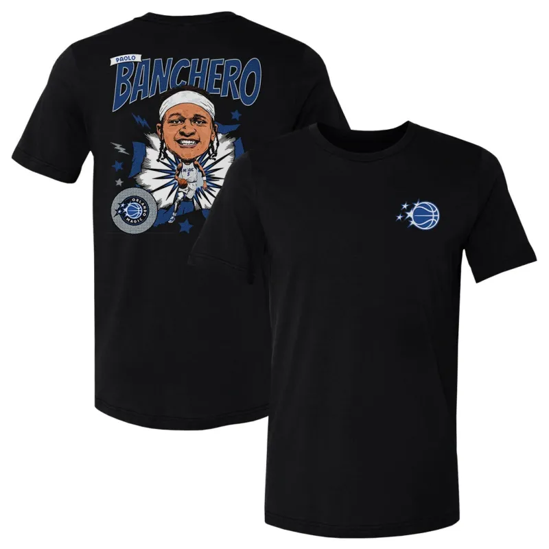 Paolo Banchero Orlando Magic Caricature F&B WHT sold by 500 Level