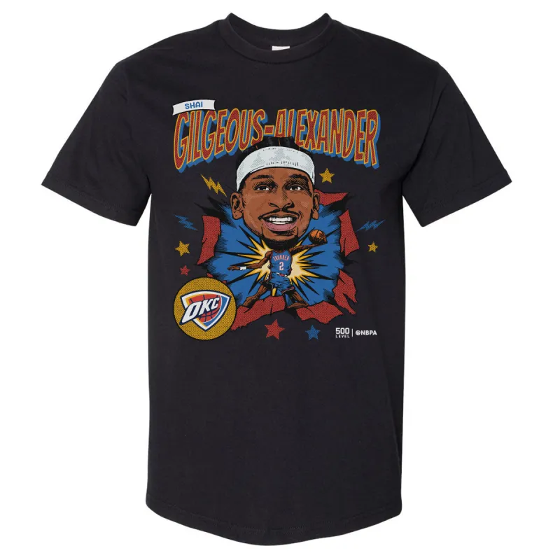 Shai Gilgeous-Alexander Oklahoma City Thunder Caricature Retro WHT sold by 500 Level
