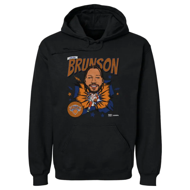 Jalen Brunson New York Knicks Caricature Retro WHT sold by 500 Level