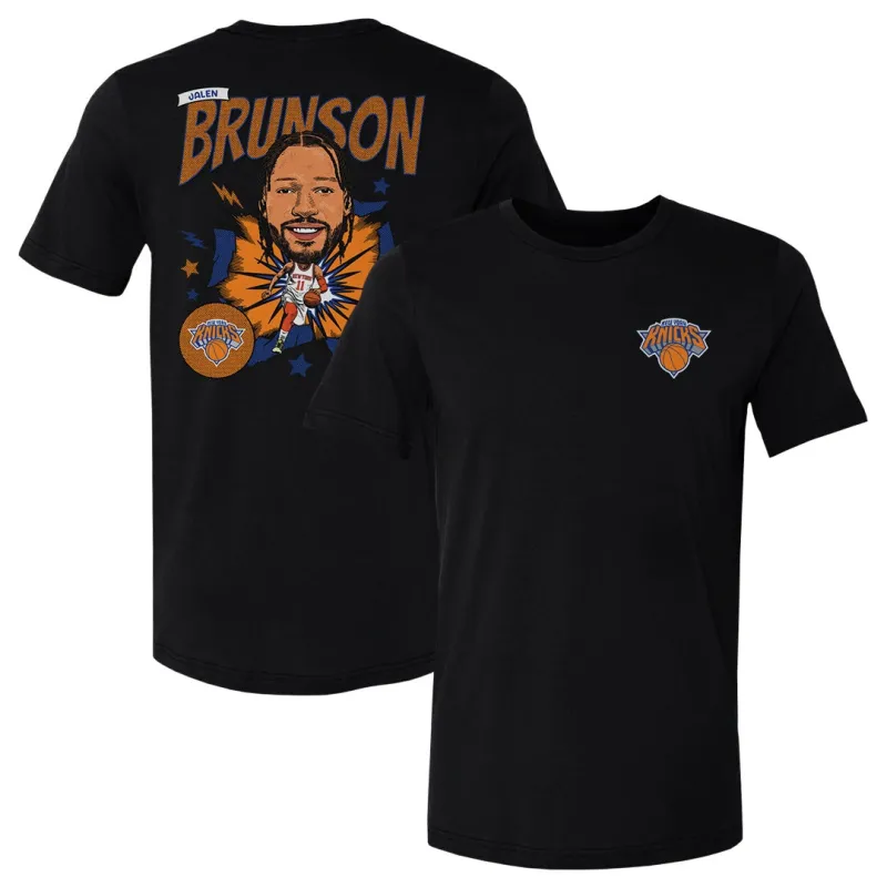 Jalen Brunson New York Knicks Caricature F&B WHT sold by 500 Level