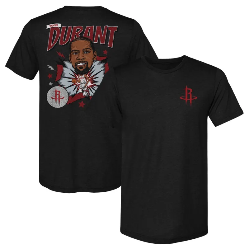 Kevin Durant Houston Rockets Caricature F&B WHT sold by 500 Level