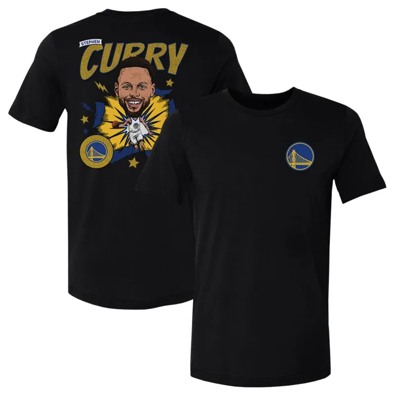 Steph Curry Golden State Warriors Caricature F&B WHT sold by 500 Level