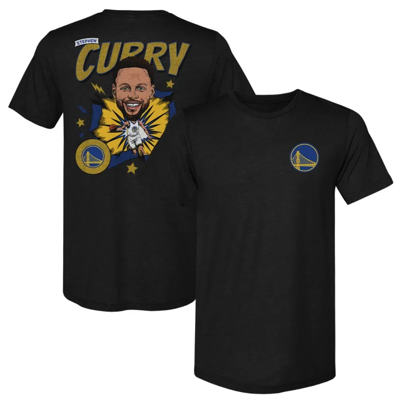 Steph Curry Golden State Warriors Caricature F&B WHT sold by 500 Level