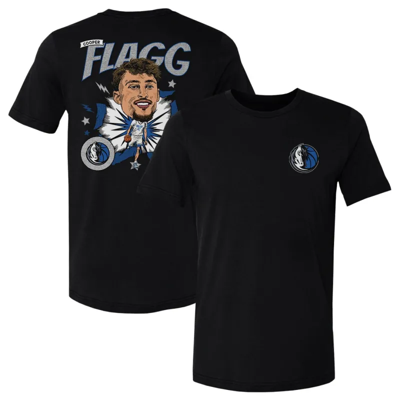 Cooper Flagg Dallas Mavericks Caricature F&B WHT sold by 500 Level