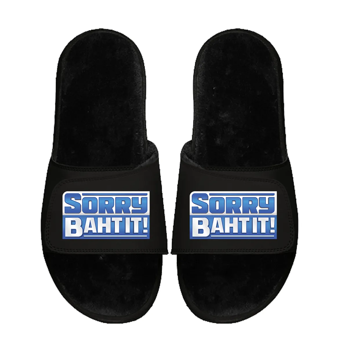 Pat McAfee Black Fur Slogan Slides sold by 500 Level
