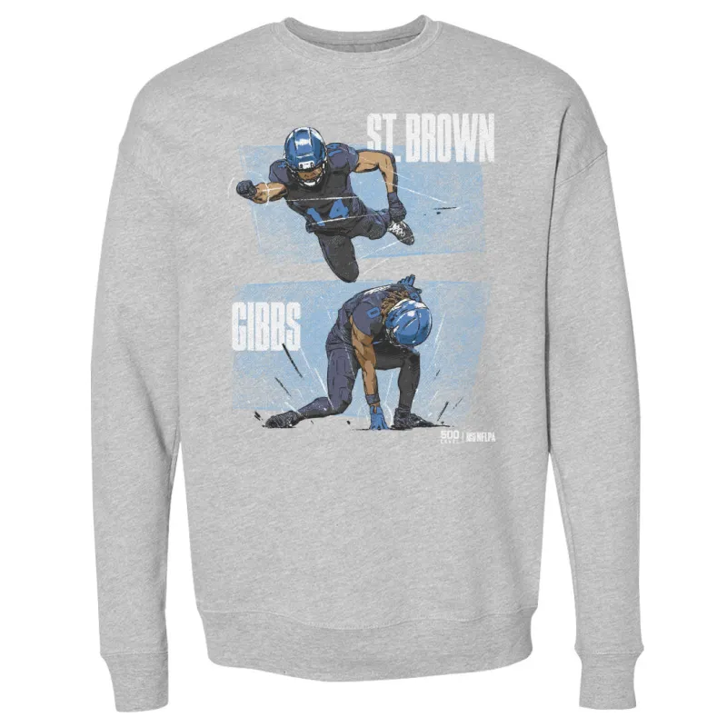 Jahmyr Gibbs & Amon-Ra St. Brown Detroit Dynamic Duo WHT sold by 500 Level