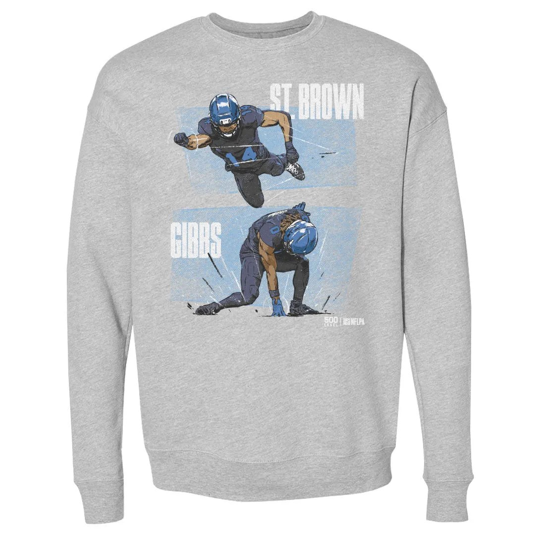 Jahmyr Gibbs & Amon-Ra St. Brown Detroit Dynamic Duo WHT sold by 500 Level