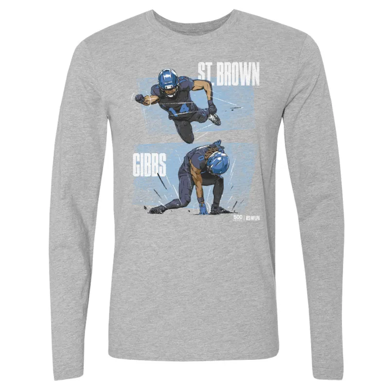 Jahmyr Gibbs & Amon-Ra St. Brown Detroit Dynamic Duo WHT sold by 500 Level