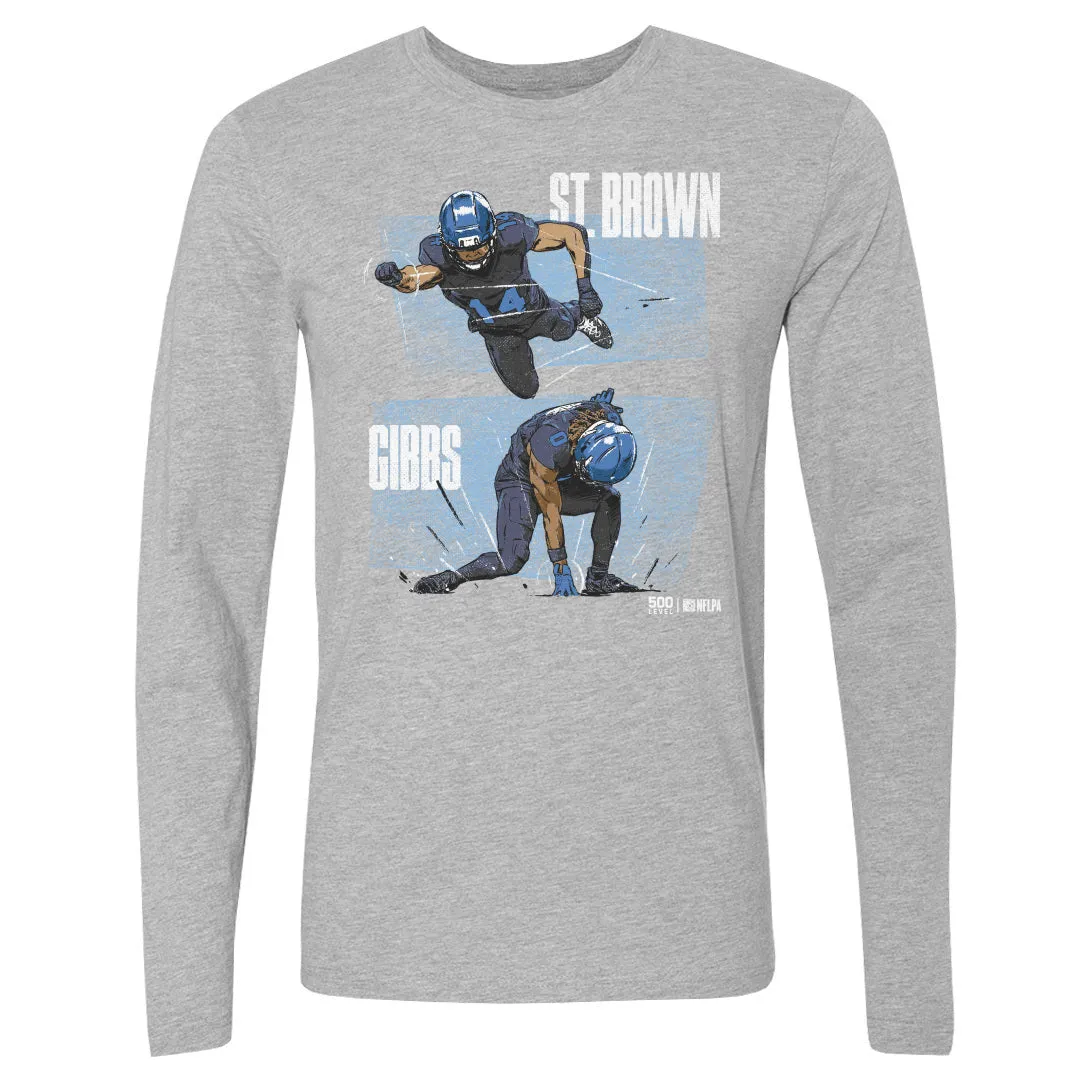 Jahmyr Gibbs & Amon-Ra St. Brown Detroit Dynamic Duo WHT sold by 500 Level