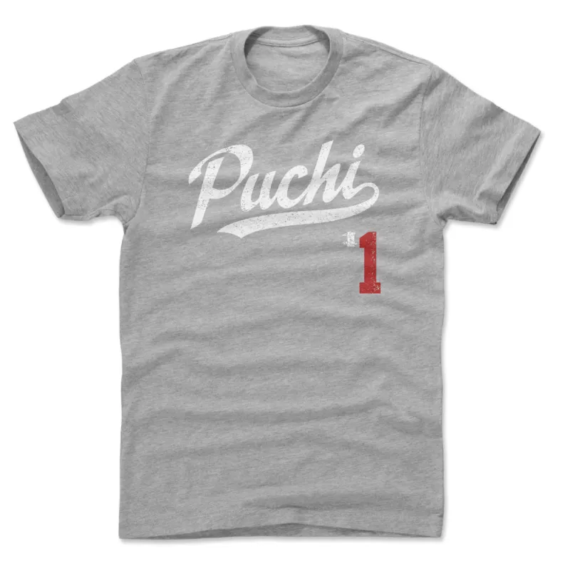 Ozzie Albies Puchi Players Weekend Script R WHT sold by 500 Level