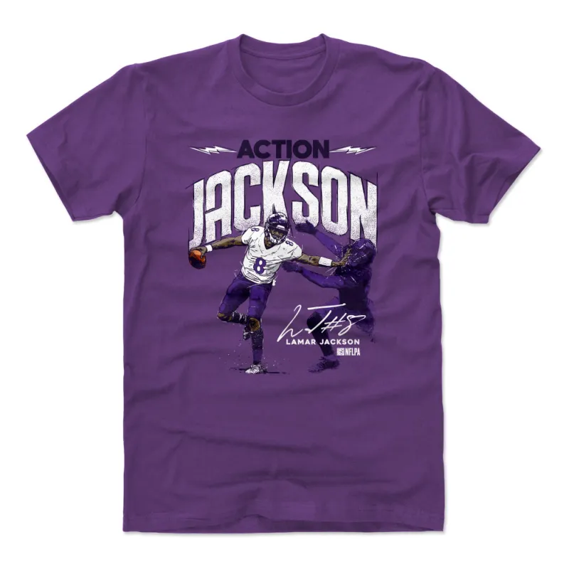 Lamar Jackson Action P WHT sold by 500 Level