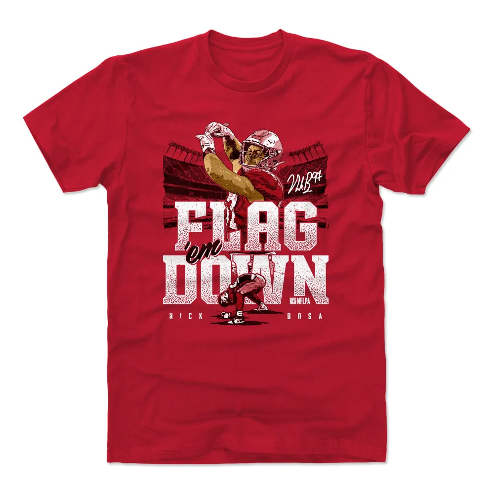 Nick Bosa Flag Plant WHT sold by 500 Level