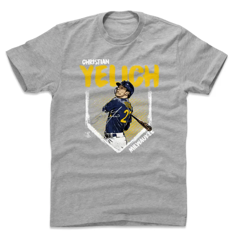 Christian Yelich Base WHT made by 500 Level