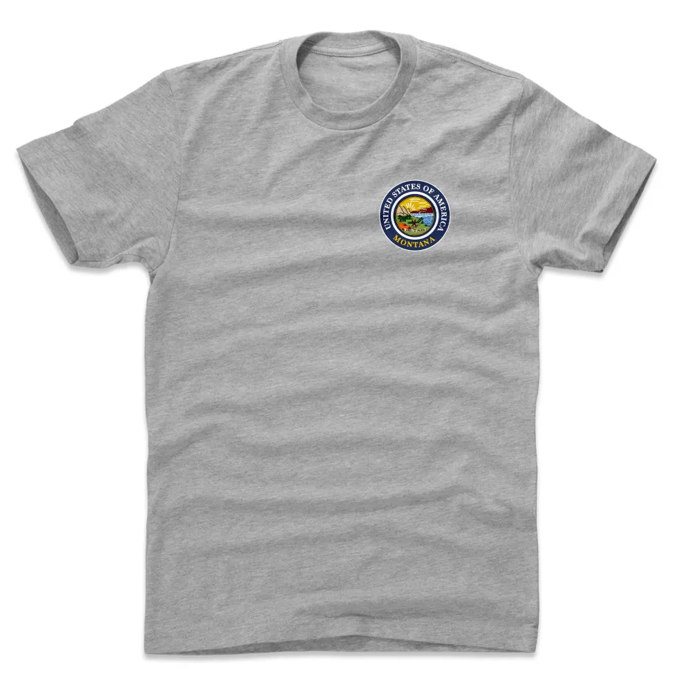 Montana State Flag Emblem WHT sold by 500 Level
