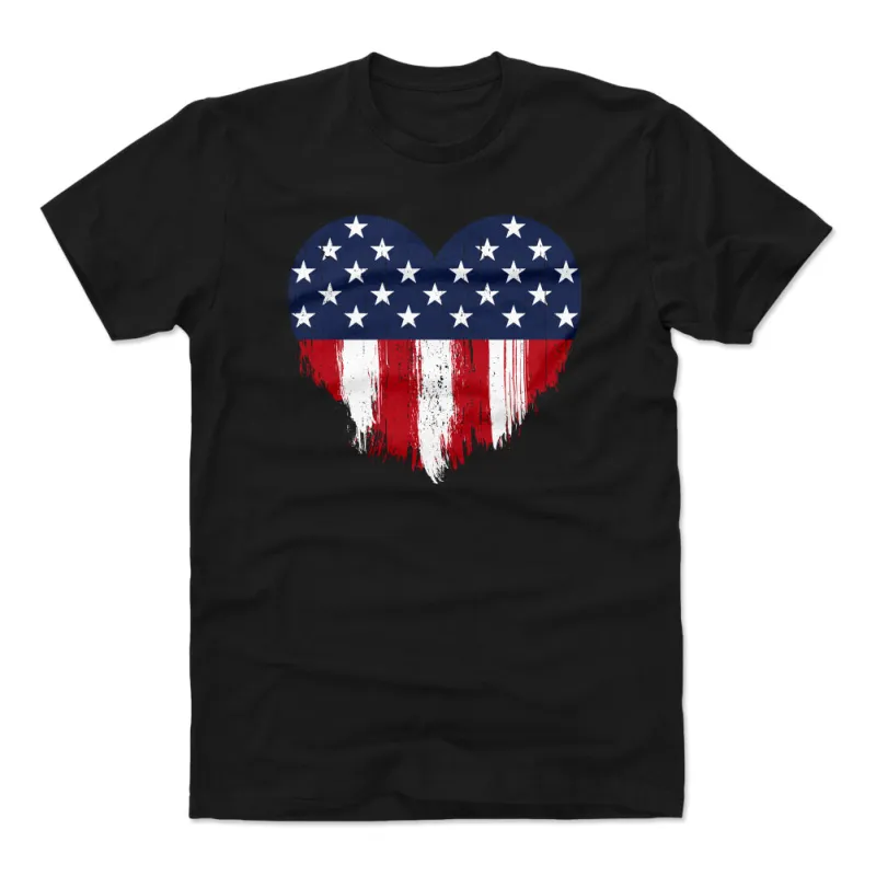 USA Flag Heart WHT sold by 500 Level