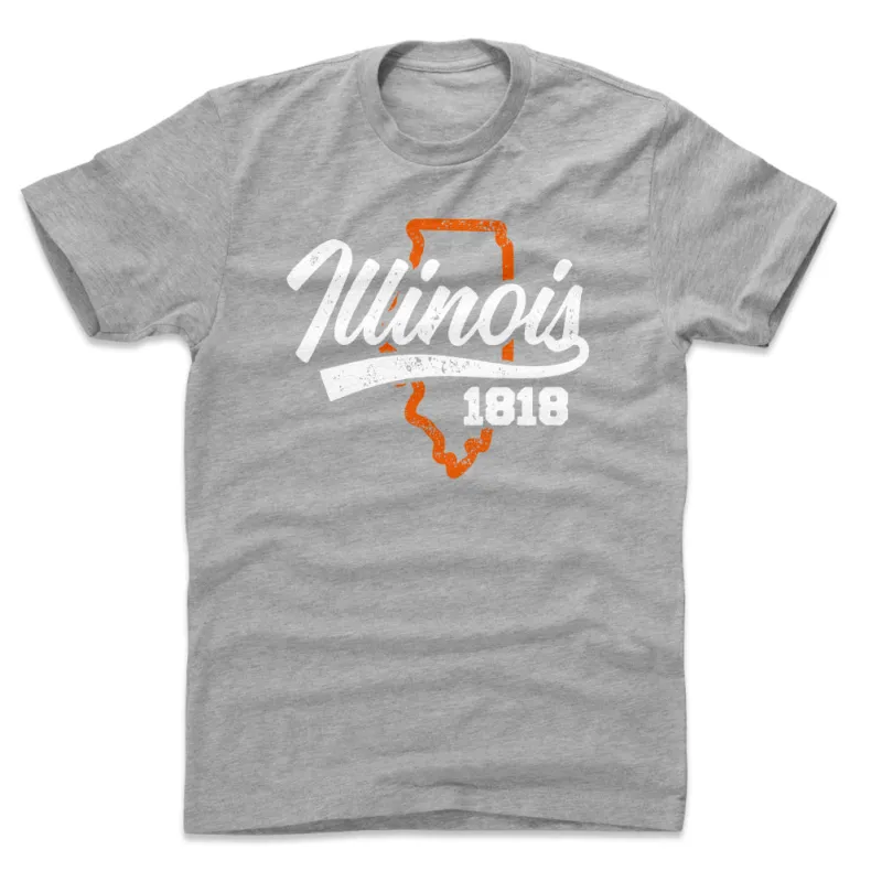Illinois State Map Script WHT sold by 500 Level