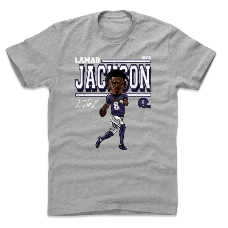Lamar Jackson Cartoon WHT sold by 500 Level