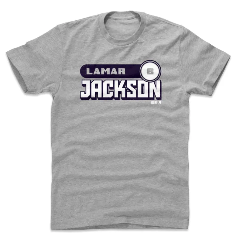 Lamar Jackson Retro Font WHT sold by 500 Level