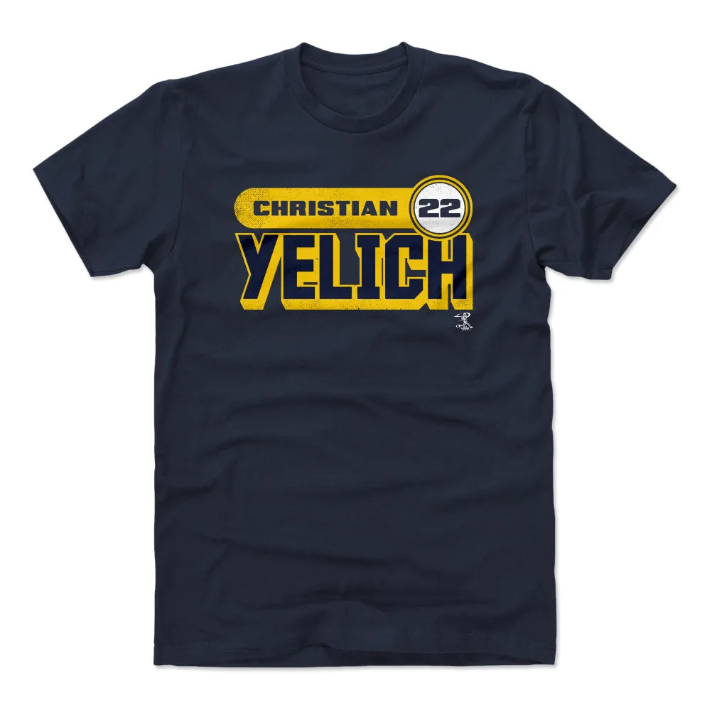 Christian Yelich Retro Font WHT sold by 500 Level